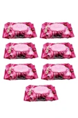 7 Paket Red Rose Islak Havlu Mendil 90 Adet Kapaklı Gül Kokulu - 1