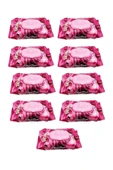 9 Paket Red Rose Islak Havlu Mendil 90 Adet Kapaklı Gül Kokulu - 1