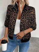 Kadın Uzun Kollu önden Fermuarlı Modal Ceket - 2