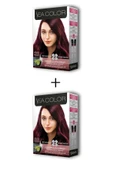 2x2 Tüp Krem Saç Boyası Seti Şarap Kızılı No:4.65 - 1