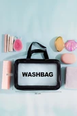 Porsima 3142 Şeffaf Seyahat Ve Makyaj Çantası Su Geçirmez Organizer Washbag 20x30cm Çok Renkli thumbnail 3