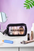 Porsima 3140 Şeffaf Seyahat Ve Makyaj Çantası Su Geçirmez Organizer Washbag 21x13cm Çok Renkli thumbnail 1