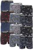 12 Adet Likralı Erkek Boxer Karışık Desenli Pamuklu - 2