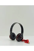 Siyah Kulak Üstü Portatif Katlanır Stereo Kulaklık - 2