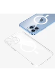 Iphone 13 Pro Max Kılıf Kamera Lens Korumalı Magsafe Destekli Şeffaf Darbe Emici Sert Kapak - 3