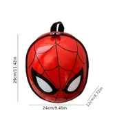 Spider-Man Süper Kahraman Çantası Ayarlanabilir Omuz Askısı, Dayanıklı Kumaş, Kırmızı ve Siyah Tasarım - 2