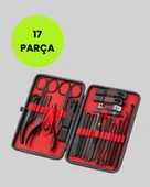 Taşınabilir Deri Kutulu 17 Parça Manikür Seti thumbnail 2