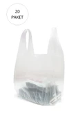 Şeffaf Atlet Poşet Orta Boy 28x50 Cm 20 Paket Takriben 4.000 Adet - 1