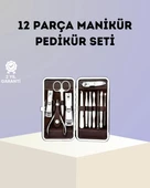 Paslanmaz Çelik Çok Fonksiyonlu 12 Manikür Seti thumbnail 1