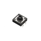 5 Adet 12x12x7.3mm 4 Pinli Siyah Push On Off Buton - Tact Switch - 1
