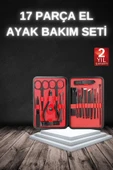 17 Parça Manikür Seti Taşınabilir Özel Çantalı El ve Ayak Bakımı Tırnak Batığı Temizleme thumbnail 1
