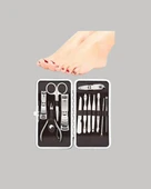 Özel Deri Çantalı 12 Parça Manikür Pedikür Bakım Seti Paslanmaz Çelik thumbnail 3