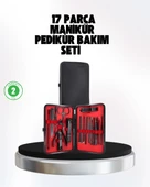 El ve Ayak Bakım Seti 17 Parça Taşınabilir Deri Çantalı Manikür Seti thumbnail 1