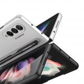 KNY Samsung Galaxy Z Fold 3 Kılıf Kalem Koymalı Espen Kapak Siyah - 4