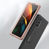 KNY Samsung Galaxy Z Fold 2 Kılıf Manyetik Z Stand Kapak Siyah - 4