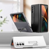 KNY Samsung Galaxy Z Fold 2 Kılıf Manyetik Z Stand Kapak Siyah - 5