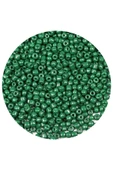 Koyu Yeşil Renk 4 Mm Yaklaşık 1100 Adet / 100 Gram Cam Boncuk Oya Yazma Bileklik Ve Kolye - 3