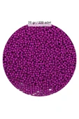 Fuşya Renk 4 Mm Yaklaşık 220 Adet/20 Gram Cam Boncuk Oya Yazma Bileklik Ve Kolye - 1
