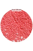 Pembe Renk 4 Mm Yaklaşık 220 Adet/20 Gram Cam Boncuk Oya Yazma Bileklik Ve Kolye - 1