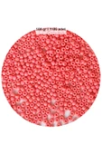 Pembe Renk 4 Mm Yaklaşık 1100 Adet / 100 Gram Cam Boncuk Oya Yazma Bileklik Ve Kolye - 1