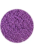 Mor Renk 4 Mm Yaklaşık 1100 Adet / 100 Gram Cam Boncuk Oya Yazma Bileklik Ve Kolye - 5