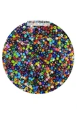 Karışık Renk 4 Mm Yaklaşık 1100 Adet / 100 Gram Cam Boncuk Oya Yazma Bileklik Ve Kolye - 1