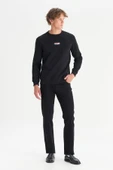 Erkek Mid Logo Sweatshirt Black Black L thumbnail 3
