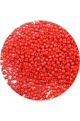 Koyu Turuncu Renk 4 Mm Yaklaşık 1100 Adet / 100 Gram Cam Boncuk Oya Yazma Bileklik Ve Kolye - 3