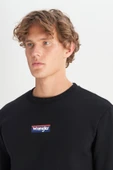 Erkek Mid Logo Sweatshirt Black Black L thumbnail 5