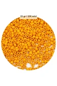 Turuncu Renk 4 Mm Yaklaşık 220 Adet/20 Gram Cam Boncuk Oya Yazma Bileklik Ve Kolye - 1