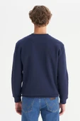 Erkek Mid Logo Sweatshirt DarKNavy DarKNavy XL thumbnail 2