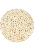 Beyaz Renk 4 Mm Yaklaşık 1100 Adet / 100 Gram Cam Boncuk Oya Yazma Bileklik Ve Kolye - 3