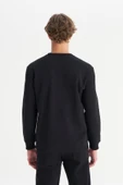 Erkek Mid Logo Sweatshirt Black Black L thumbnail 2