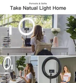 Kuaför Makyaj Çekimleri Selfie Işığı Sürekli 14 inç Işık 2m Stand - 2