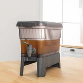 Gri Buzdolabı İçi Musluklu Ayaklı Su -Limonata - İçecek Sebili Piknik Bidonu 4 LT thumbnail 2