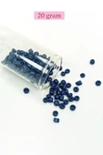 Dökme Cam Kum Boncuk Büyük Boy (6/0) 4 Mm - 20 Gram - Lacivert - Bnc098 - 1