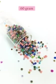 Dökme Cam Kum Boncuk (8/0) 3 Mm - 60 Gram - Çok Renkli - Bnc199 thumbnail 1