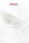 Dökme Cam Kum Boncuk Büyük Boy (6/0) 4 Mm - 60 Gram - Beyaz - Bnc111 thumbnail 1