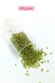 Kesme Cam Boncuk 2mm - 60 Gram - Şeffaf Çimen Yeşili - Bnc393 thumbnail 1