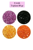 Kesme Cam Boncuk 2mm - 4 Renk - Toplam 80 Gram - Bnc437 - 1