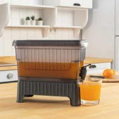 Gri Buzdolabı İçi Musluklu Ayaklı Su -Limonata - İçecek Sebili Piknik Bidonu 4 LT thumbnail 1