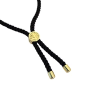 14 Ayar Altın Plakalı İsme Özel Hamsa Figürlü Siyah İpek Örgülü Hediye Bileklik-509 thumbnail 3