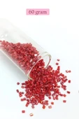 Kesme Cam Boncuk 2mm - 60 Gram - Koyu Kırmızı - Bnc370 - 1