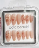 Gold Beauty Kedi Gözü Takma Tırnak 12 li EP-1527 - 20 Ten Çiçek Desenli - 1