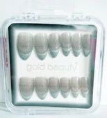 Gold Beauty Kedi Gözü Takma Tırnak 12 li EP-1527 - 10 Sedefli Gümüş Gri - 1