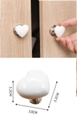4 Adet Kalp Şekilli Yapışkanlı Çekmece Tutucu Dolap Gardırop Tutacak Kapı Pencere Çekmece Kulp thumbnail 5