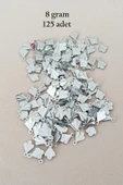 Oya Abiye Bileklik Kolye Pleksi Metalik Plastik Pul Gümüş Renk 8 Gram 125 Adet - Bnc527 - 1