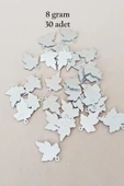 Oya Abiye Bileklik Kolye Pleksi Metalik Plastik Pul Gümüş Renk 8 Gram 30 Adet - Bnc532 - 1
