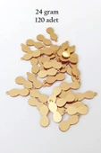 Oya Abiye Bileklik Kolye Pleksi Metalik Plastik Pul Altın Renk 24 Gram 120 Adet - Bnc540 - 1