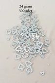 Oya Abiye Bileklik Kolye Pleksi Metalik Plastik Pul Gümüş Renk 24 Gram 300 Adet - Bnc571 - 1